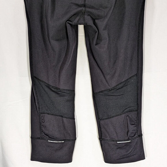LOT 2 Athleta Replay Reflective Cropped Leggings Running Solid Black Medium - Picture 7 of 9